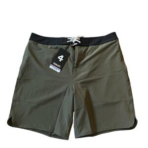 FOURLAPS Four Laps Re-Up 4 Way Stretch Mens Active Board Shorts Quick Dry Sz 34